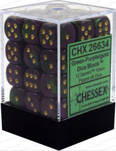 Chessex Gemini Green Purple w/ Gold